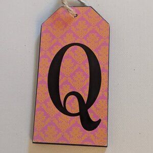 NWT Rustic Letter 'Q' Wooden Sign Farmhouse Autumn Michael's Home Wall Decor